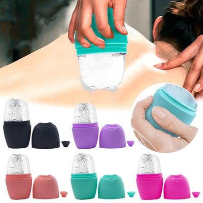 Ледяной ролик для лица Силиконовые инструменты для лифтинга и контуринга лица Ролик для ледяных кубиков Массажер для лица для шеи и глаз Инструменты для красоты и ухода за кожей