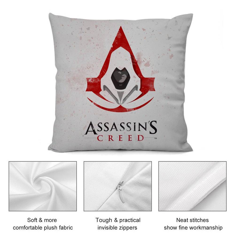 Наволочка А-Assassin's Creed Плюшевая Ткань Мягкая Двусторонняя Печать Чехол на Подушку для Дивана Покрывала для Подушек