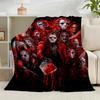 1PC Horror Movie Characters Flannel Blanket Gift, Suitable for Both Men And Women, Soft Ideal for Beds And Sofa, Birthday Or Christmas Gift