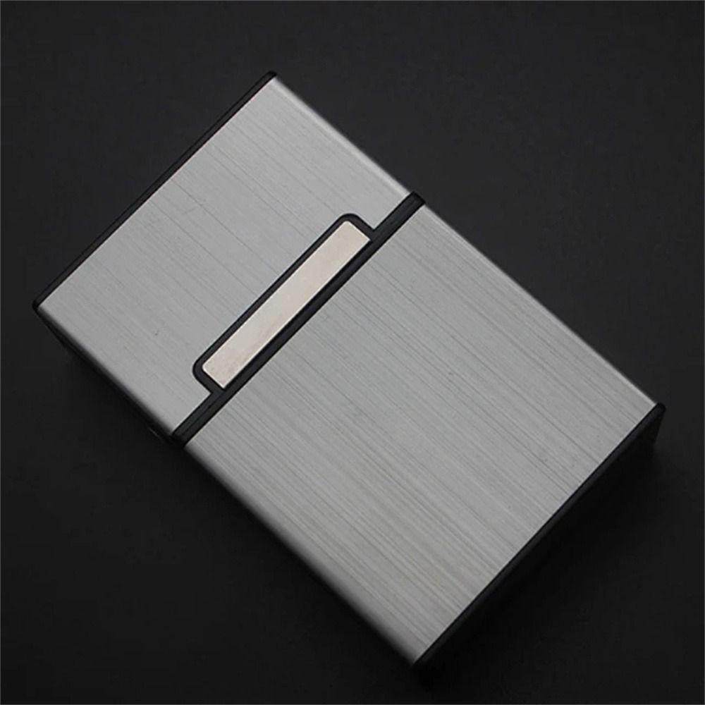 Magnetic Button Name Card Holder Aluminum Zinc Zinc Alloy ID Card Case Fashion Business Card Box  Storage Box