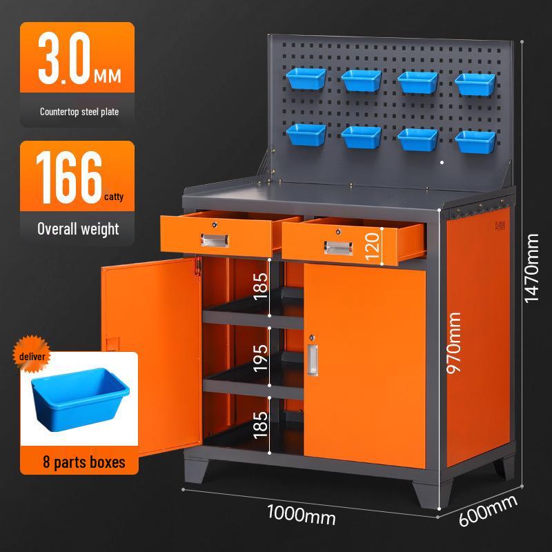 Heavy Duty 3mm Industrial CNC Lathe Tool Cabinet & Grinding Workbench