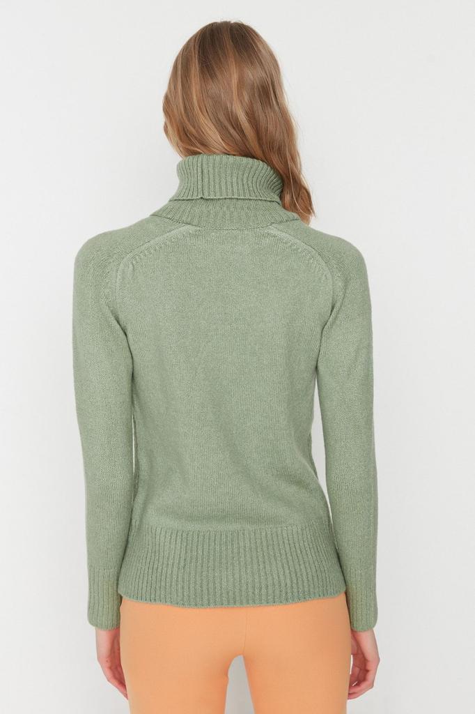 Women's Fashion Stylish Sweater Mint Soft Textured Basic Knitwear Sweater