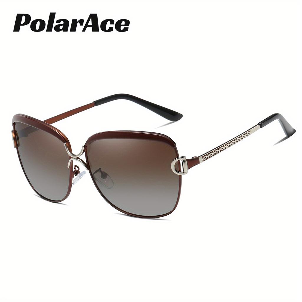 PolarAce Unisex Polarized Oversized Vintage Metal Sunglasses , UV400