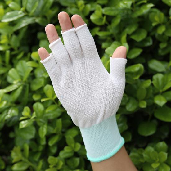 1 пара спортивных перчаток без пальцев, противоскользящие, солнцезащитные, полиэстеровые, с открытыми пальцами, перчатки для рыбалки и сбора чая, для занятий спортом на открытом воздухе