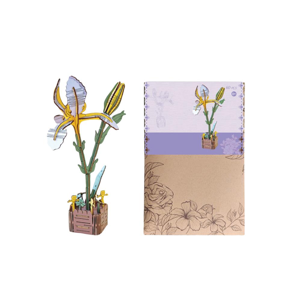 Diy Material Kits For Simulated Roses, Handcrafted Wooden Children'S , 3d Puzzles