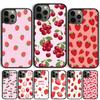 Розовая вишня Клубника Чехол для iPhone 17 Air 15 16 14 13 12 Pro Max 11 Pro Max Plus Чехол для телефона Coque