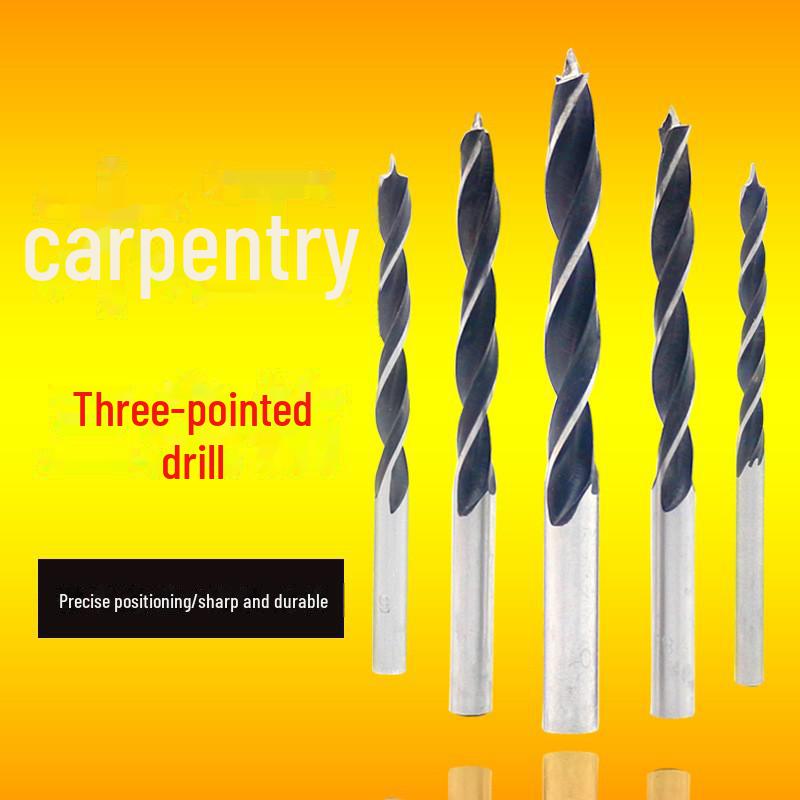 Tri-Point Woodworking Drill Bit Hole Opener: 3-10mm Hand/Bench Tool for Hole Expansion.