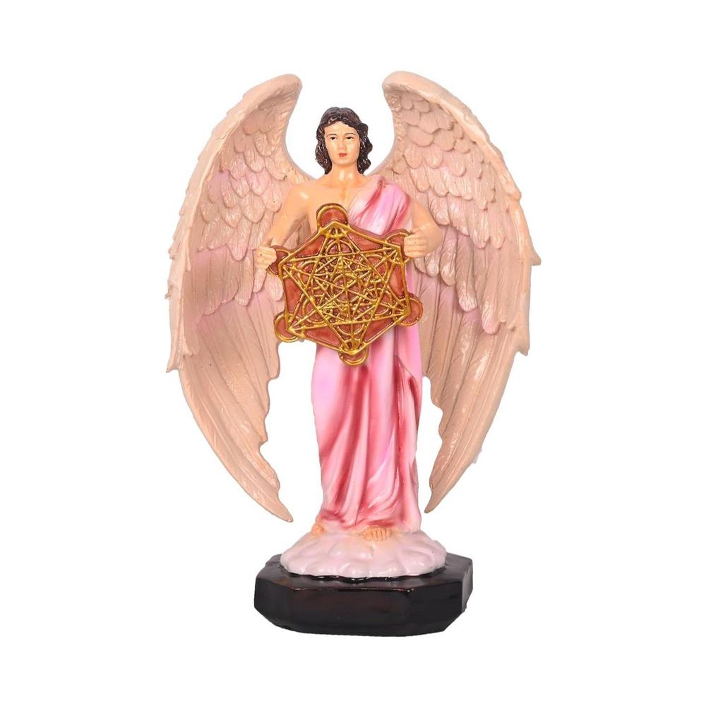 Новый иудаизм Статуя Метатрона Идол Совершенный Рейки Исцеляющий Ангел Держащий Священный Цветок Жизни Геометрическая Кубическая Статуя