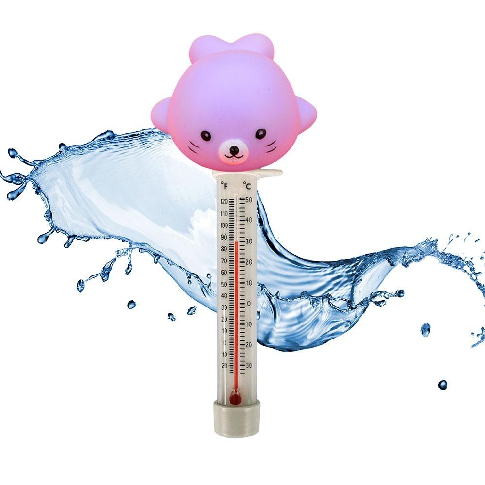 PVC Pool Water Temperature Meter Floating Waterproof Swimming Pool Thermometer Cartoon Animals Accurate Thermometer Swimming