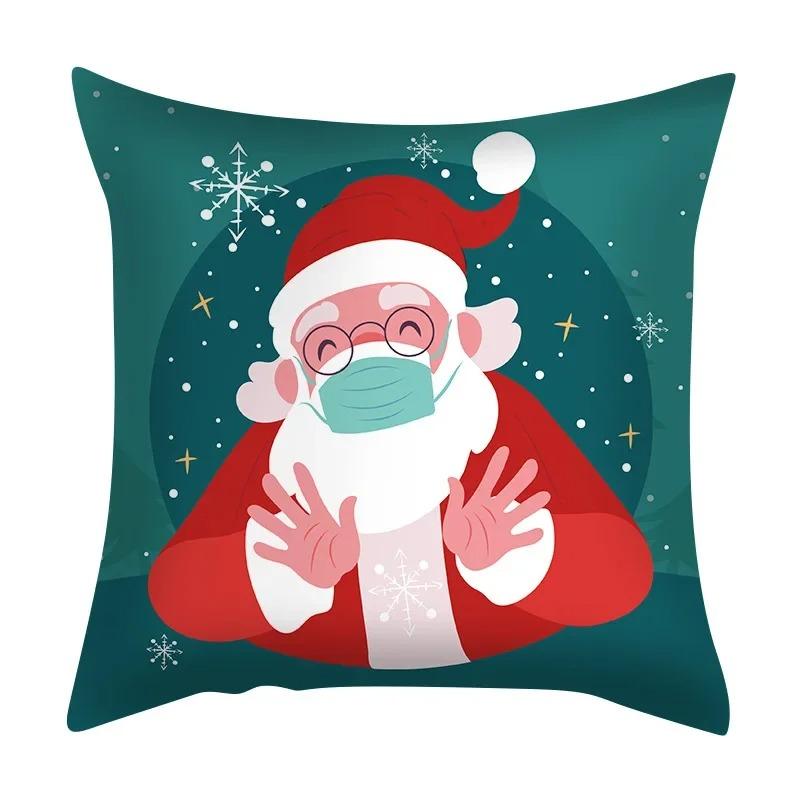 Christmas Themed Pillowcases Car Accessories Office Santa Claus Living Room Sofa Home Pillowcases