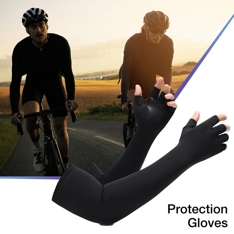 Длинные перчатки, крутые мужские и женские перчатки с рукавами, грелки для рук, перчатки для бега, велосипедные рукава, рыболовные велосипедные спортивные защитные перчатки