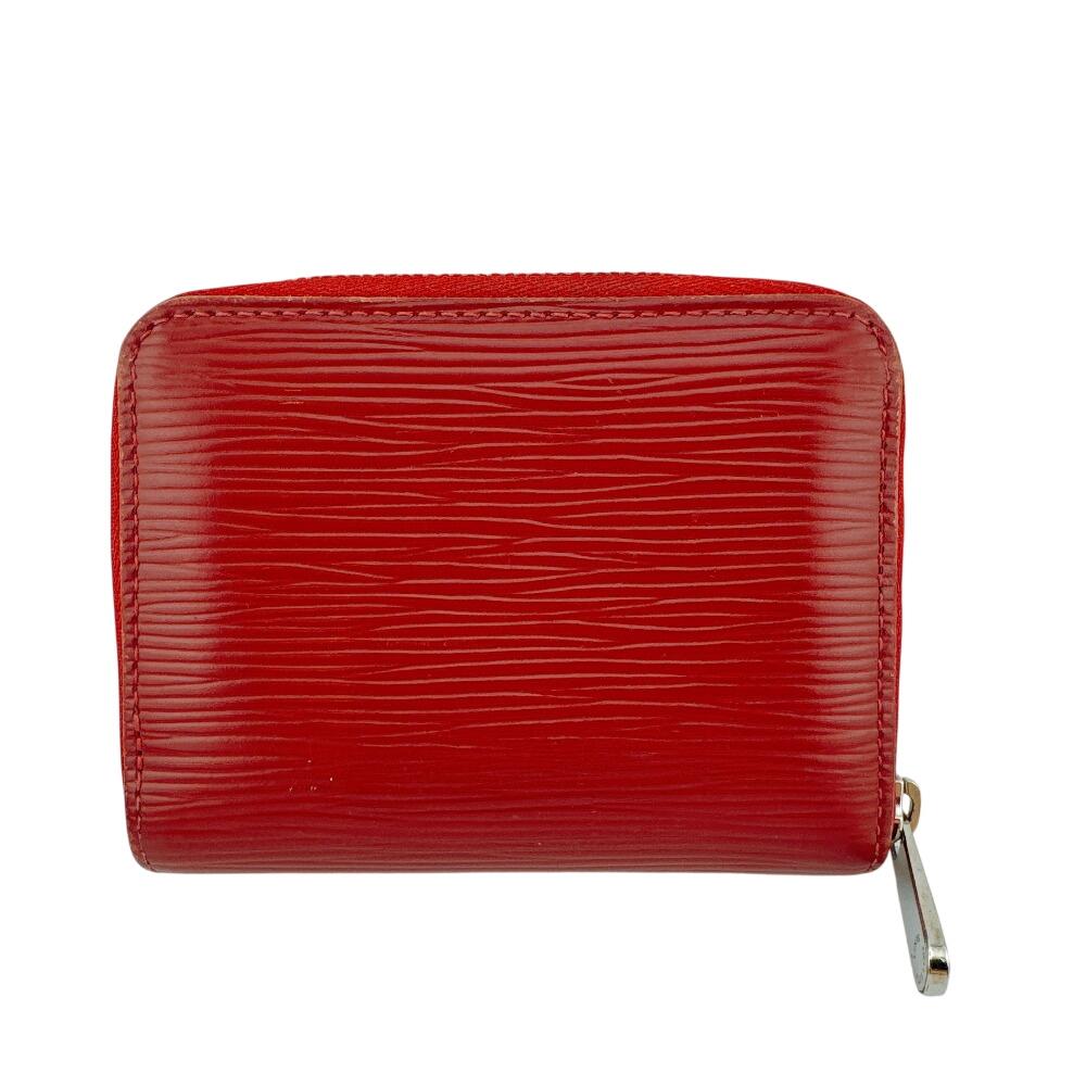 LOUIS VUITTON M6015M Card Case Epi leather Zip around purse Coin case Red leather Used