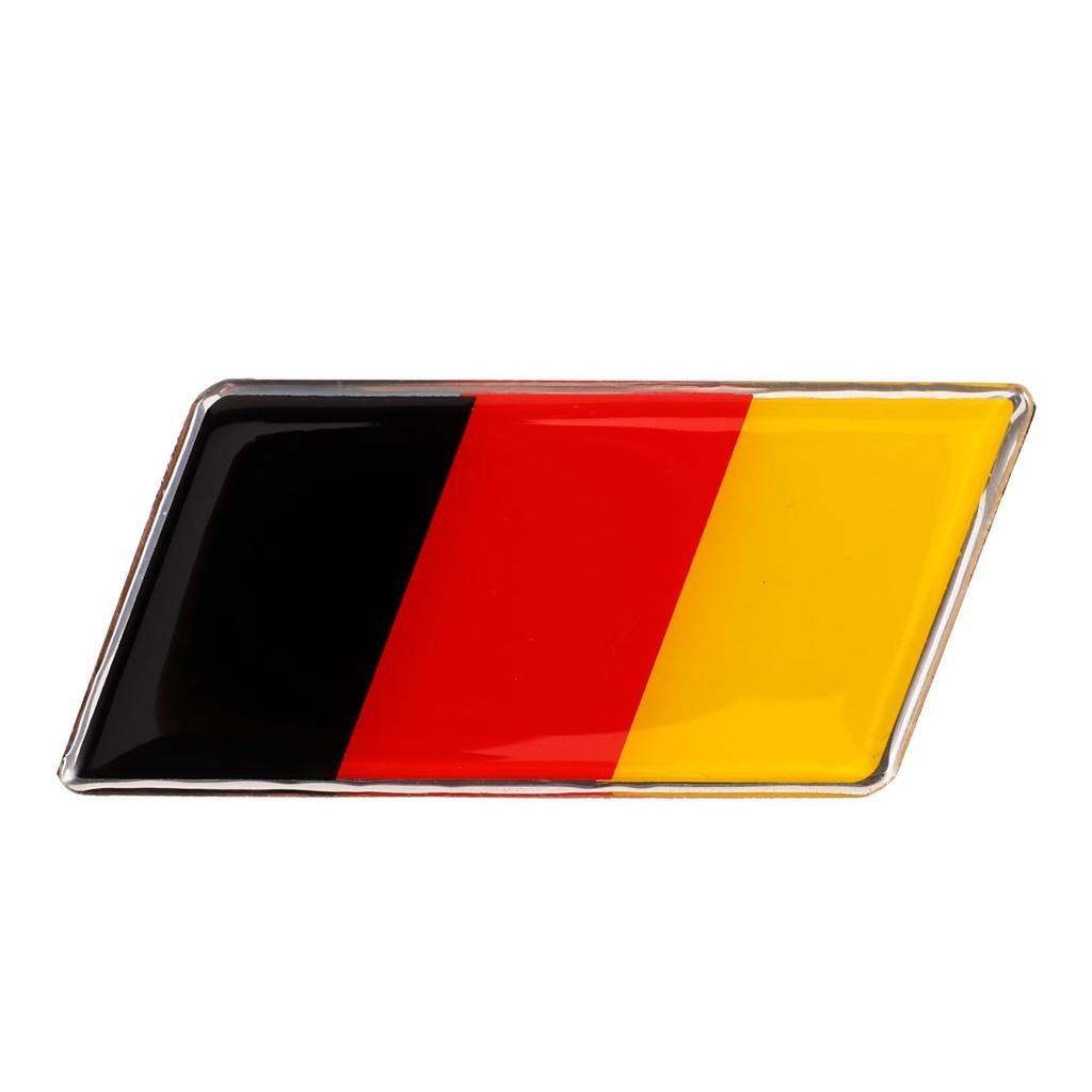 Mipcase Germany Flag Car Sticker, Metal National Flag Car Decal, Germany Flag Car Vehicle Window Sticker for Party Decoration