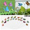 Lawn Decor Garden Decoration Fake Butterflies Artificial Butterfly with Rods Simulation Color