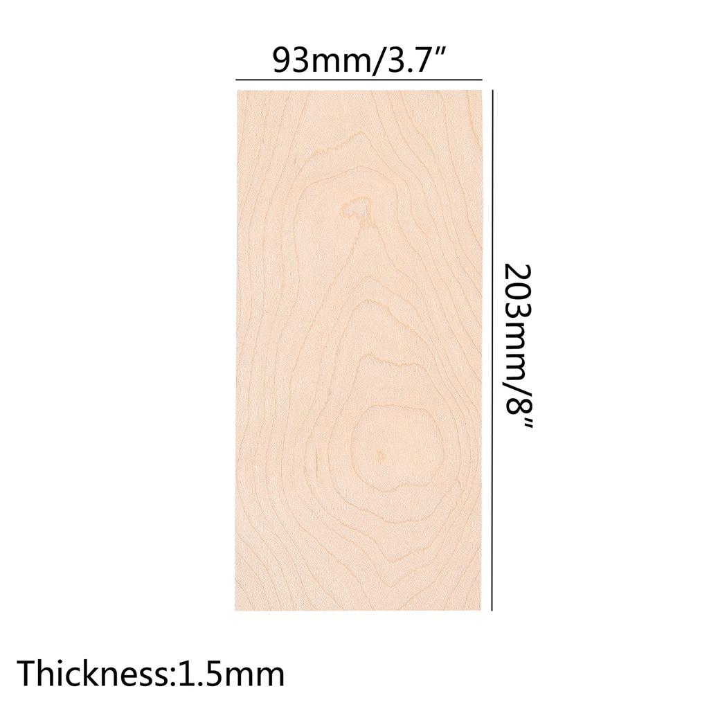 Muspor 3 Pcs Guitar Head Veneer Guitar Veneer Guitar Head Plate Neck Shims Maple Wooden Guitar Headplate DIY