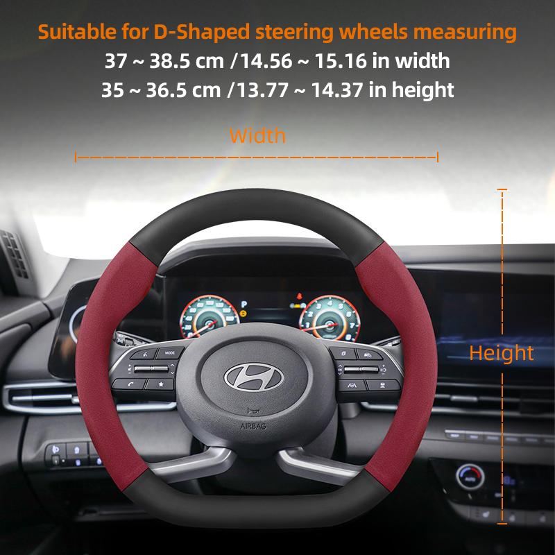 Подходит для Hyundai Рулевое колесо с текстурой замши, матового карбона I30 Tucson I20 Accent I10 I40 Kona Ix35 Grand Elantra Solaris Creta Getz