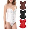 Women Shapewear Lace Up Overbust Corset Bustier Top Hourglass Figure Push-up Bodyshaper with