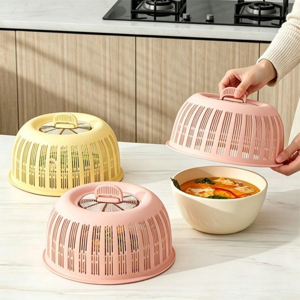 Plastic Draining Basket 2-in-1 Fruit Basket Durable Food Protection Cover  Kitchen Use