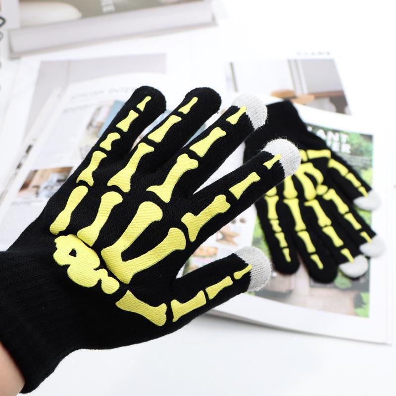 Мужские забавные перчатки с когтями и черепом — креативная мода на осень и зиму