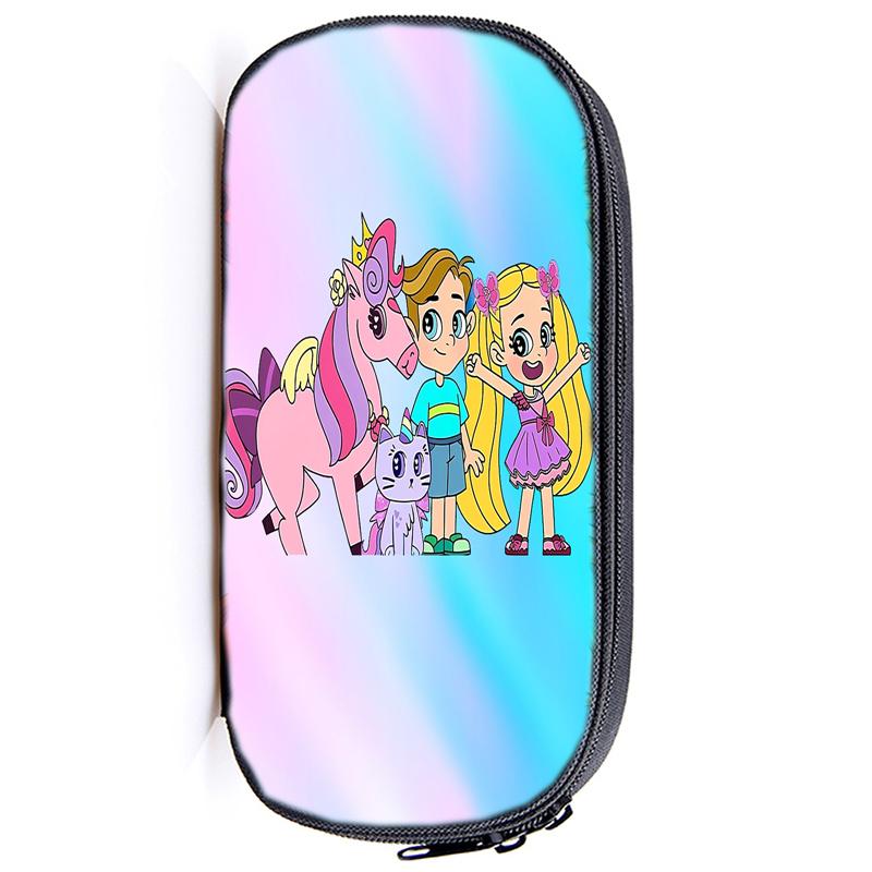Детский пенал с изображением Дианы и Ромы для девочек, милый кавайный пенал для хранения карандашей, детская сумка для ручек, канцелярская коробка, школьные принадлежности для школьников