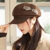 Корейский Универсальный Берет-бант Осень и Зима Новая Повседневная Шляпа для Женщин, Подчеркивающая Лицо, Шляпа Маленького Художника, Ретро Шляпа Газетчика