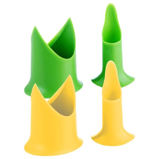 2 шт. Устройство для удаления сердцевины Легко чистить Простота в эксплуатации Удобная ручка Прочный антидеформируемый Удаление семян ABS Многоразовый инструмент для удаления сердцевины перца, перца, томатов