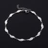 4.8mm Unique Stainless Steel Leaf Bracelet Chain for Women Metal Jewelry Bangle Wristband Anklets Foot Ankle Hand Chain