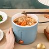1 л электрическая кастрюля для приготовления рамэна, мини-варка для рамэна, защита от перегрева, легко чистить, портативная многофункциональная электрическая кастрюля с вилкой США