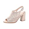 Women Shoes  Summer Summer Women's Sandals Fashion Belt Buckle Sandals Rhinestone Sexy Ladies Shoes Women's  Slipper 635