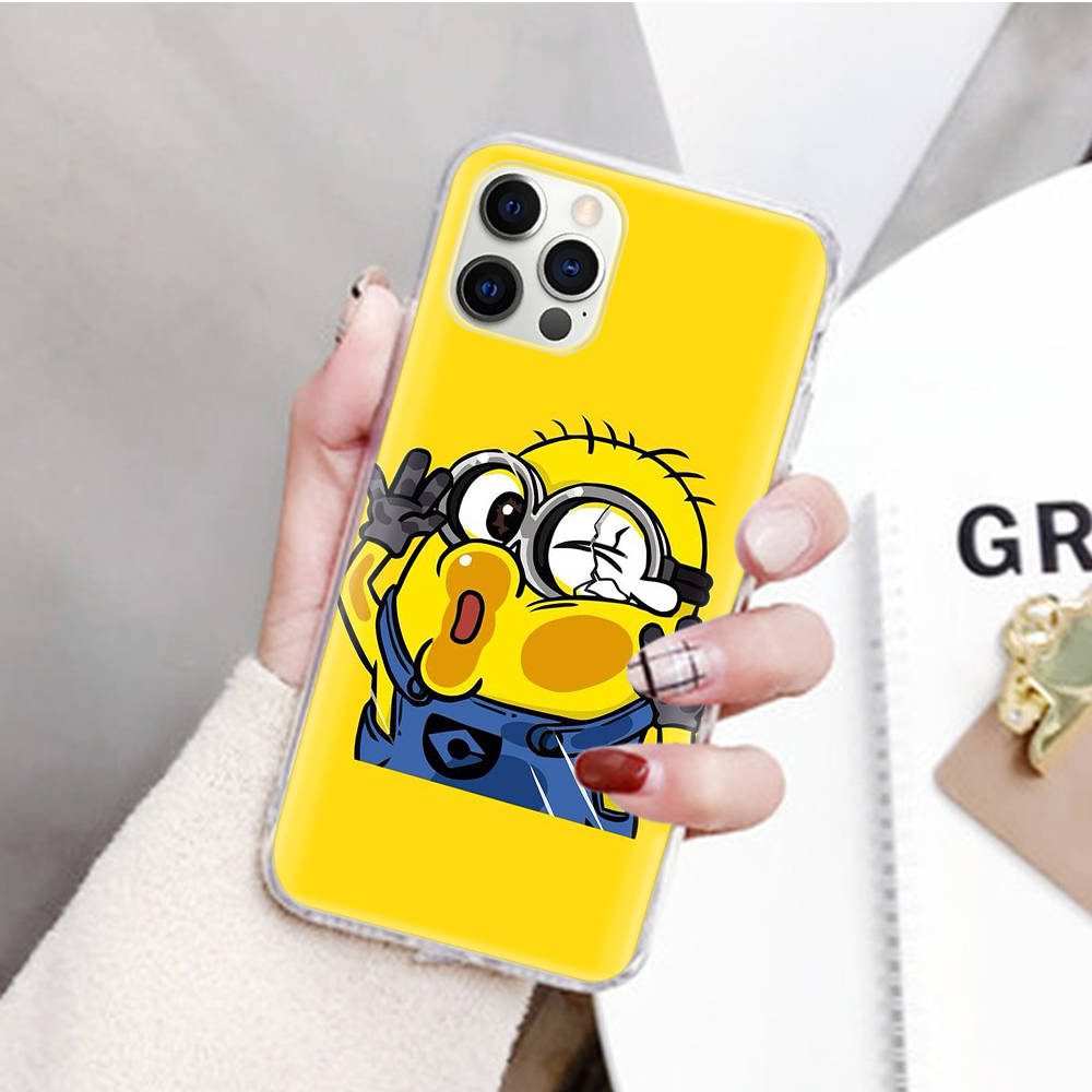 JM29 Я люблю Minion Прозрачный чехол для Samsung A04 A14 A23 M33 M53 Realme 10 9 C35 C55 VIVO Y02 X80 Infinix Hot 30 Note 11 Tecno Spark 8P Pro
