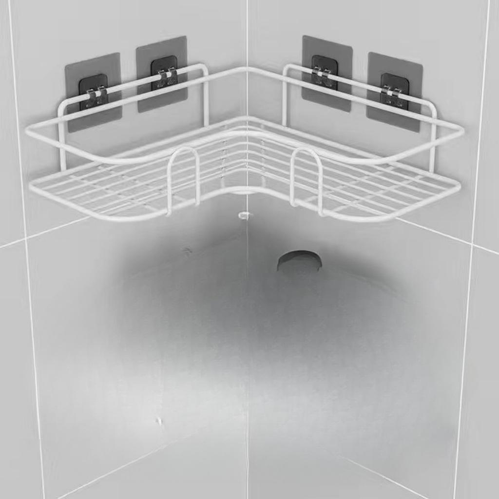 Железный треугольный стеллаж для хранения вещей, угловой настенный стеллаж для кухни, кухонный неперфорированный стеллаж для хранения вещей