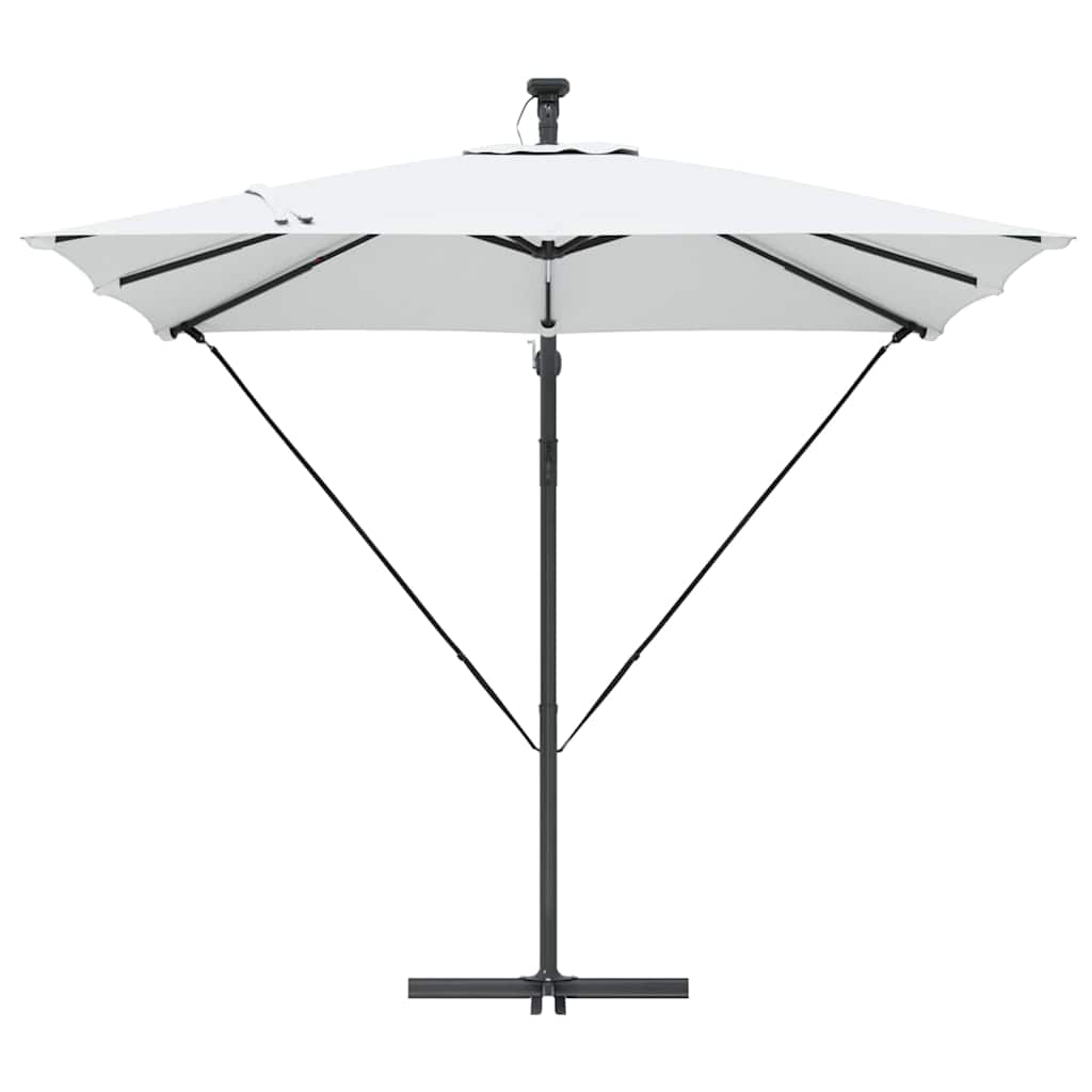 Cantilever Banana Sun Umbrella Sand 249 x 249 x 250 cm Polyester and Aluminum