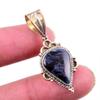 Natural Pietersite Gemstone 925 Solid Sterling Silver Two Tone Pendant 1.5" m6U12