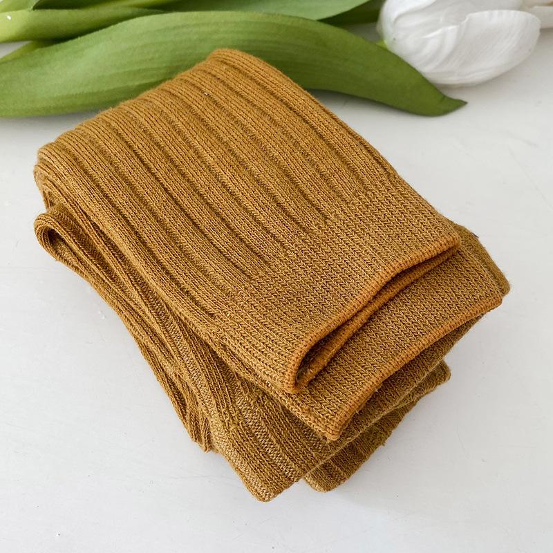 Весенне-осенние детские штаны, леггинсы для новорожденных девочек, однотонные хлопковые штаны, детские леггинсы для детей 0-4 лет