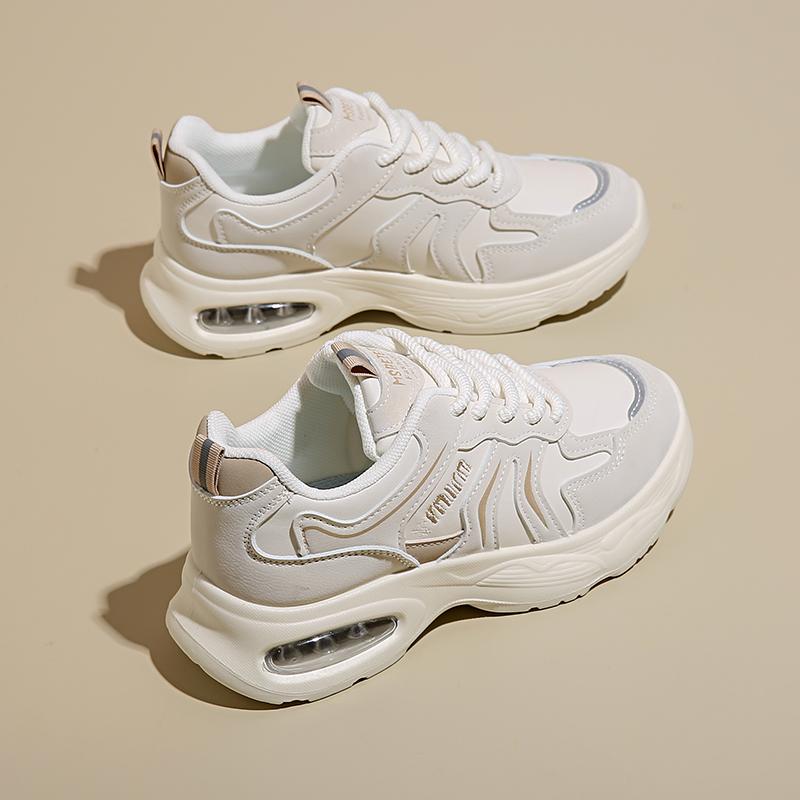 CRLAYDK 2024 женские модные кроссовки из искусственной кожи на шнуровке спортивная обувь повседневная воздушная подушка платформа для ходьбы удобный теннис