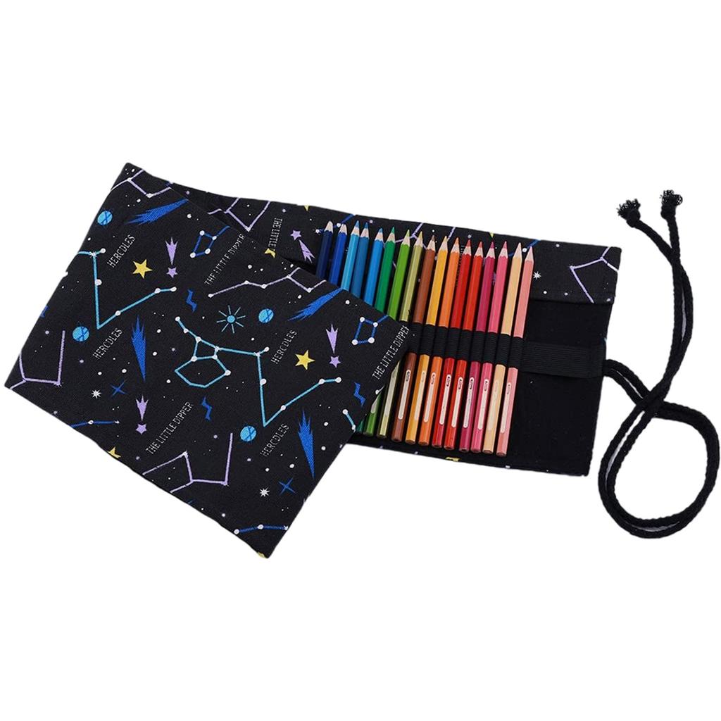 Складной пенал для карандашей, держатель для ручек, холщовая упаковка, сумки-органайзер, пенал, школьный пенал, чехол