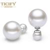 Jewelry Earrings Double Shell Beads Female Earrings Big and Small Beads Double Pearl Mother Shellfish