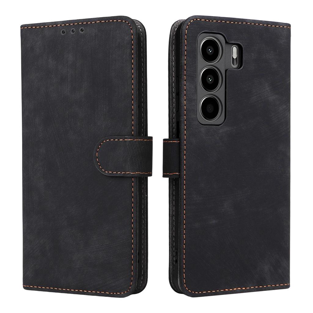 Чехол-книжка для Itel Power 70 из искусственной кожи с полной защитой корпуса [с блокировкой RFID]