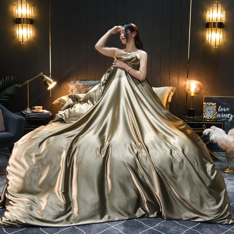 Роскошный комплект постельного белья из натурального шелка Mulberry High End Satin Smooth, комплект пододеяльников, двуспальная кровать размера King Queen Size, комплект простыней