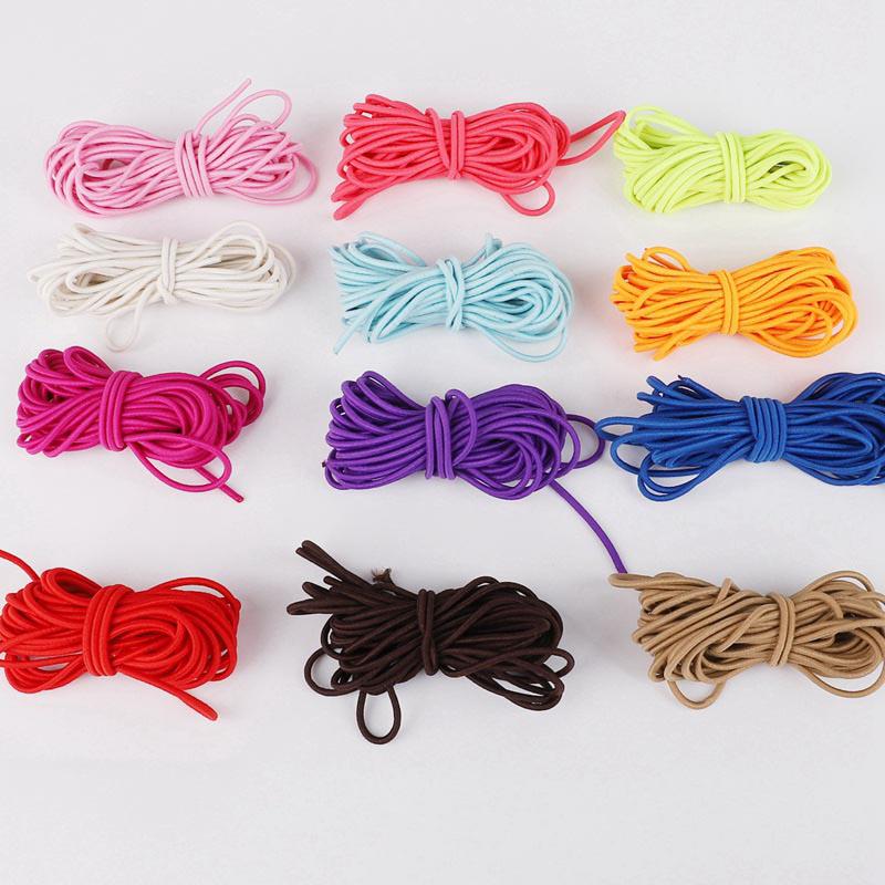 Vogue 2.5mm/2mm 5m/Pack Sewing Tools High Quality Coloured Durable DIY Elastic Band Handmade Sewing Material Accessories Elastic Cord