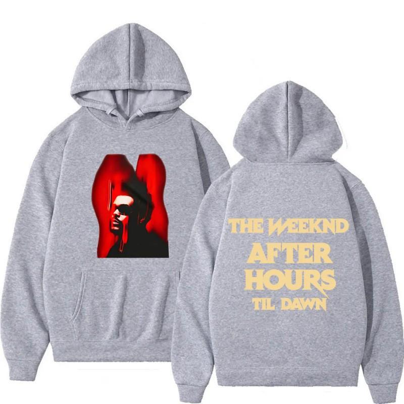 Худи Weeknd After Hours Til Dawn Tour 2026 Мужской с графическим принтом Свитшот Осень Повседневный Уличная одежда