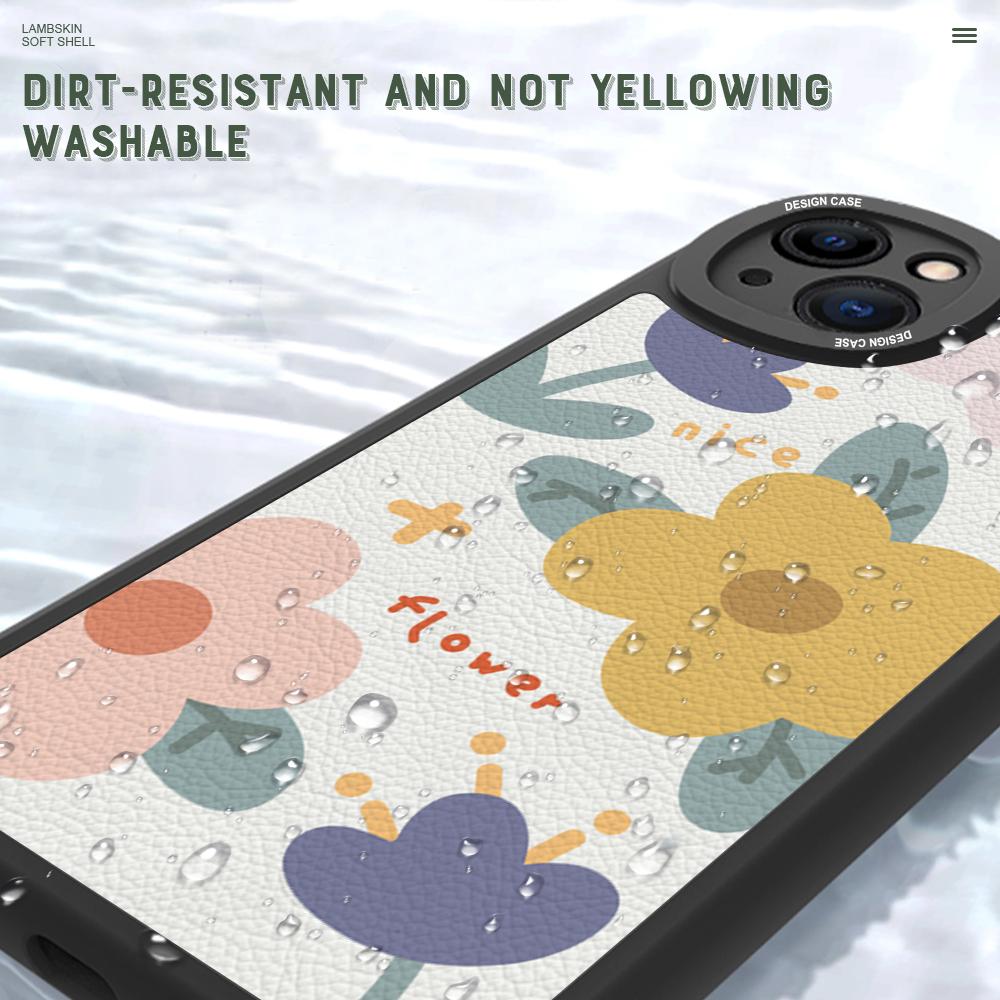 Girls Lovely Slim Cartoon Beautiful Flowers Leather Back Casing PU Leather Cover Phone Case for Huawei Honor Infinix iPhone Vivo