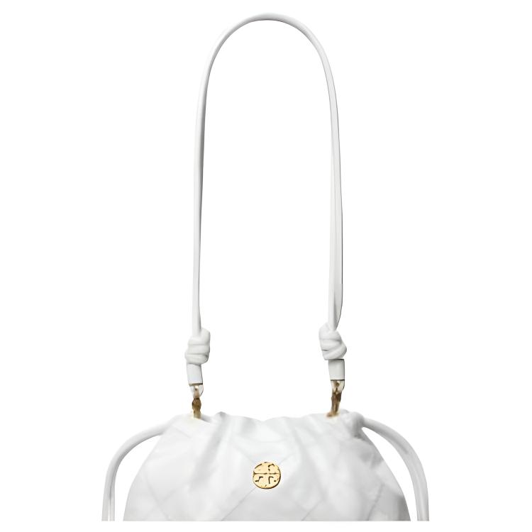 Tory Burch Willa Detachable Shoulder Strap Gold Logo Shoulder Bag Women shoulder bag White 166183-100