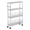 Doshisha Luminous Feel Kitchen Rack Wagon Steel Rack Gap Storage Storage Shelf Width 20 4 яруса Устойчив к ржавчине Обработка от ржавчины Легко собрать