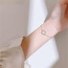 Luxury Crystal Rose Gold Round Bracelet Women Jewelry Fashion Princess Silver 925 Sterling Bracelets Lady Engagement Gift