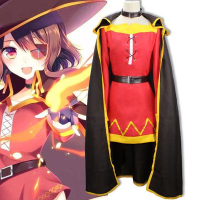 Аниме KonoSuba Megumin плащ платье полный комплект наряд «Божье благословение в этом чудесном мире» аниме Megumin Хэллоуин косплей