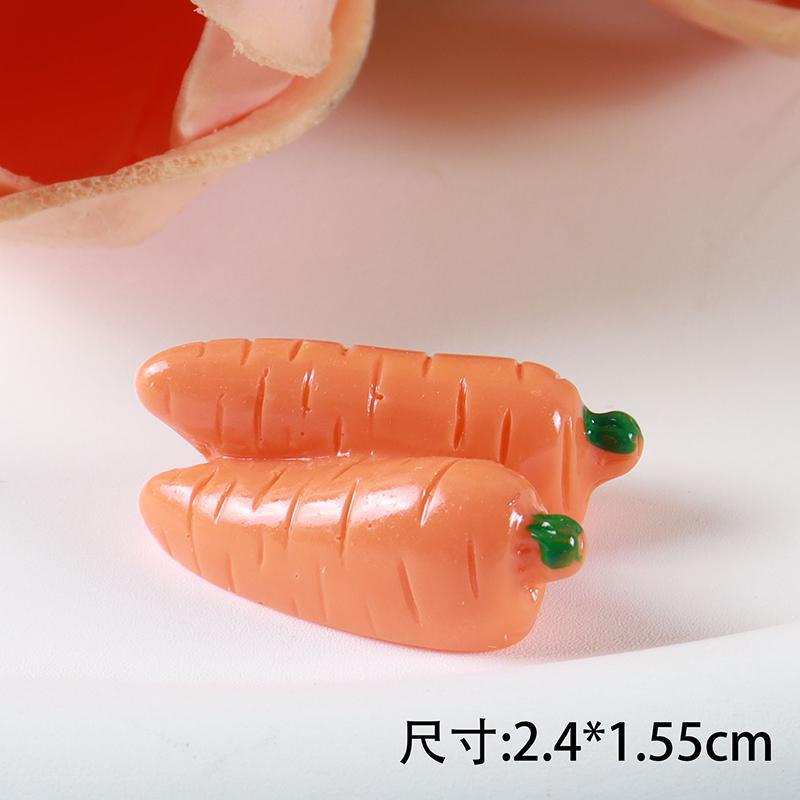 5 шт. искусственные фрукты смоляные украшения мини еда овощи кончики пальцев мини поделки своими руками заколки для волос чехол для телефона смоляные аксессуары