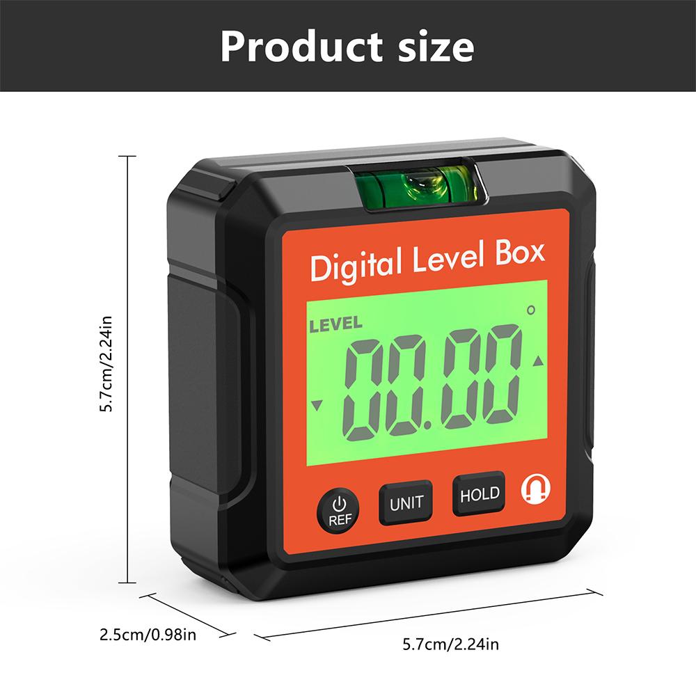 Цифровой угломер 360 градусов с магнитным основанием, уровень, транспортир, угломер, мини-инклинометр для домашнего декора