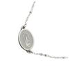 [R0124] - Silver Gray 'Virgin Mary' Steel Designer Bracelet - 12x9 Mm