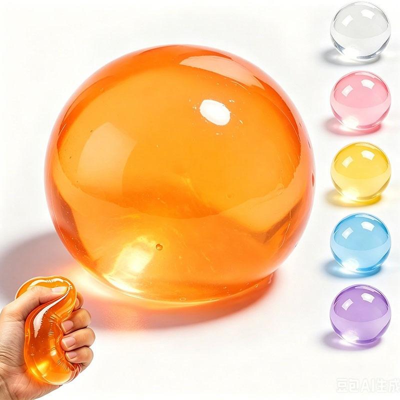 Transparent Squishy Maltose Stress Balls Sensory Ball Slow Rise Squishy Transparent Ball For Adults Hand Exercise Squeeze Gifts
